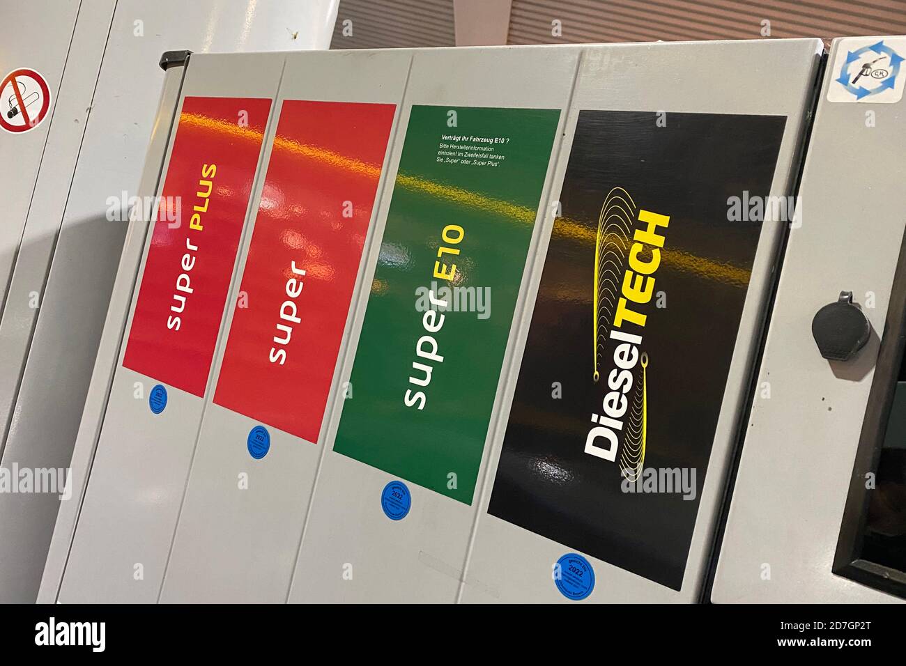 Munich, Deutschland. 23rd Oct, 2020. Fuels, gas pump fuel types, diesel