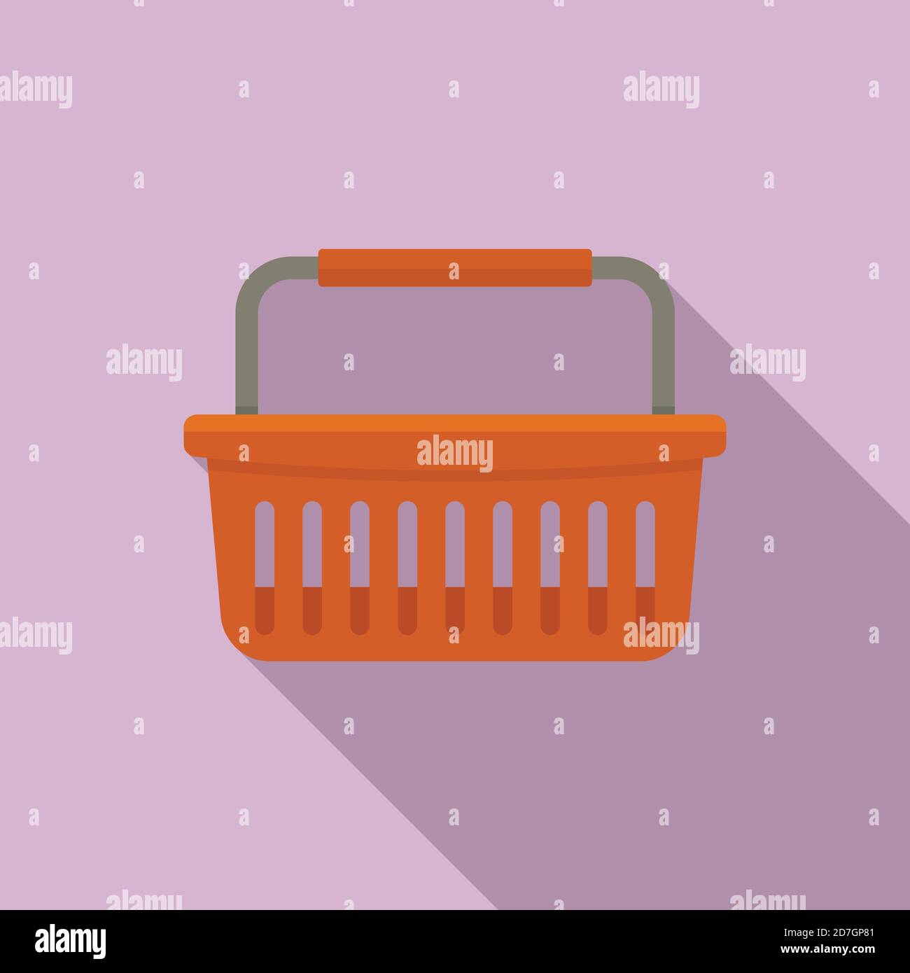 Supermarket basket icon. Flat illustration of supermarket basket vector