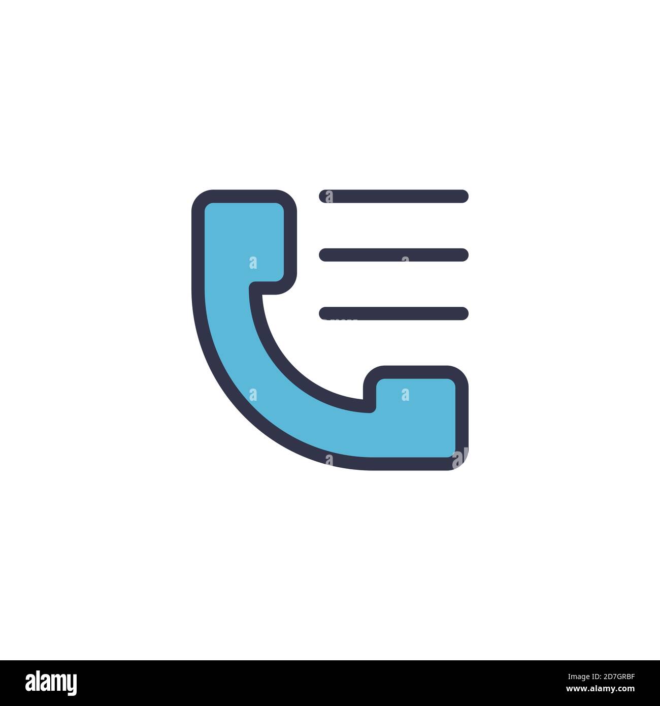 Text Telephone vector icon symbol isolated on white background Stock