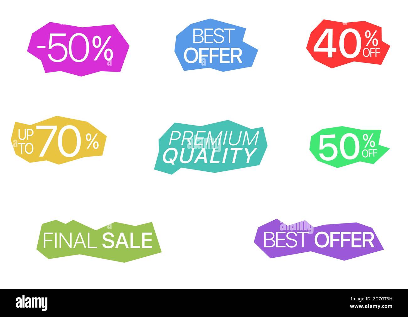 Colored sticker set Stock Vector Image & Art - Alamy