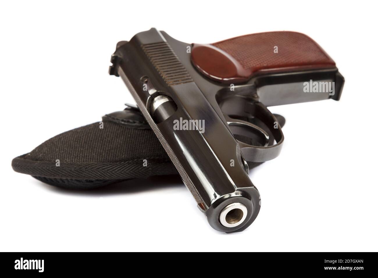 Gun pistol isolated on a white background Stock Photo - Alamy