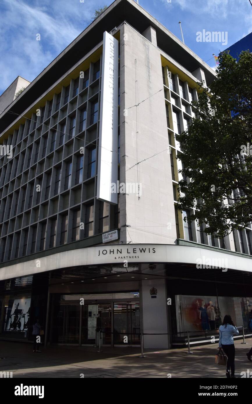 John Lewis department store exterior, Oxford Street, London Stock Photo