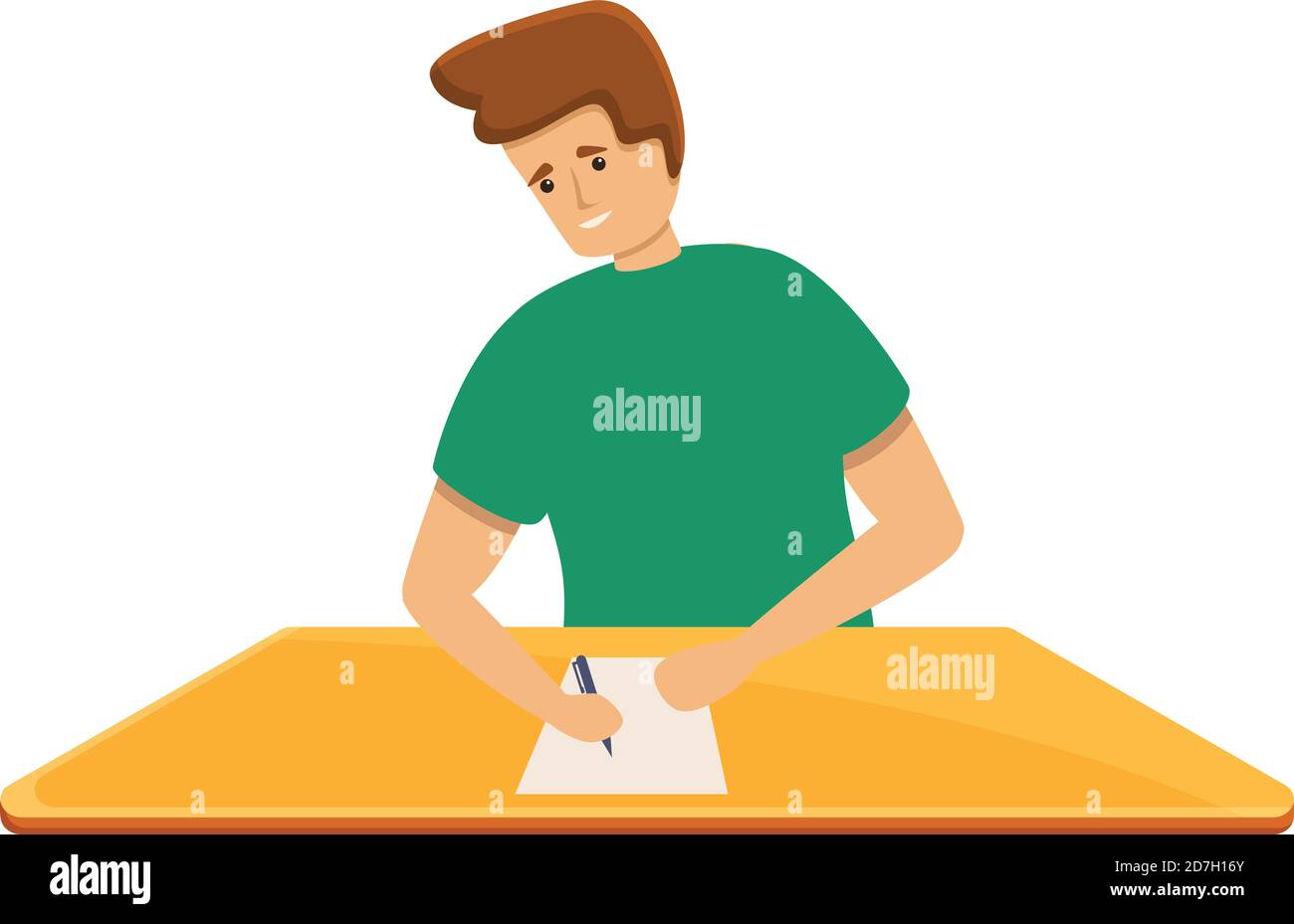 Envelope writing boy icon. Cartoon of envelope writing boy vector icon ...