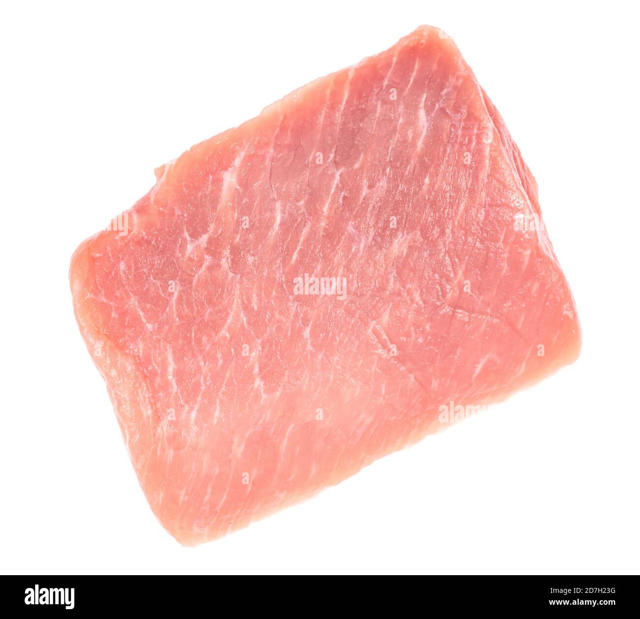 Slice of raw pork meat isolated on white background. schnitzel. steak ...
