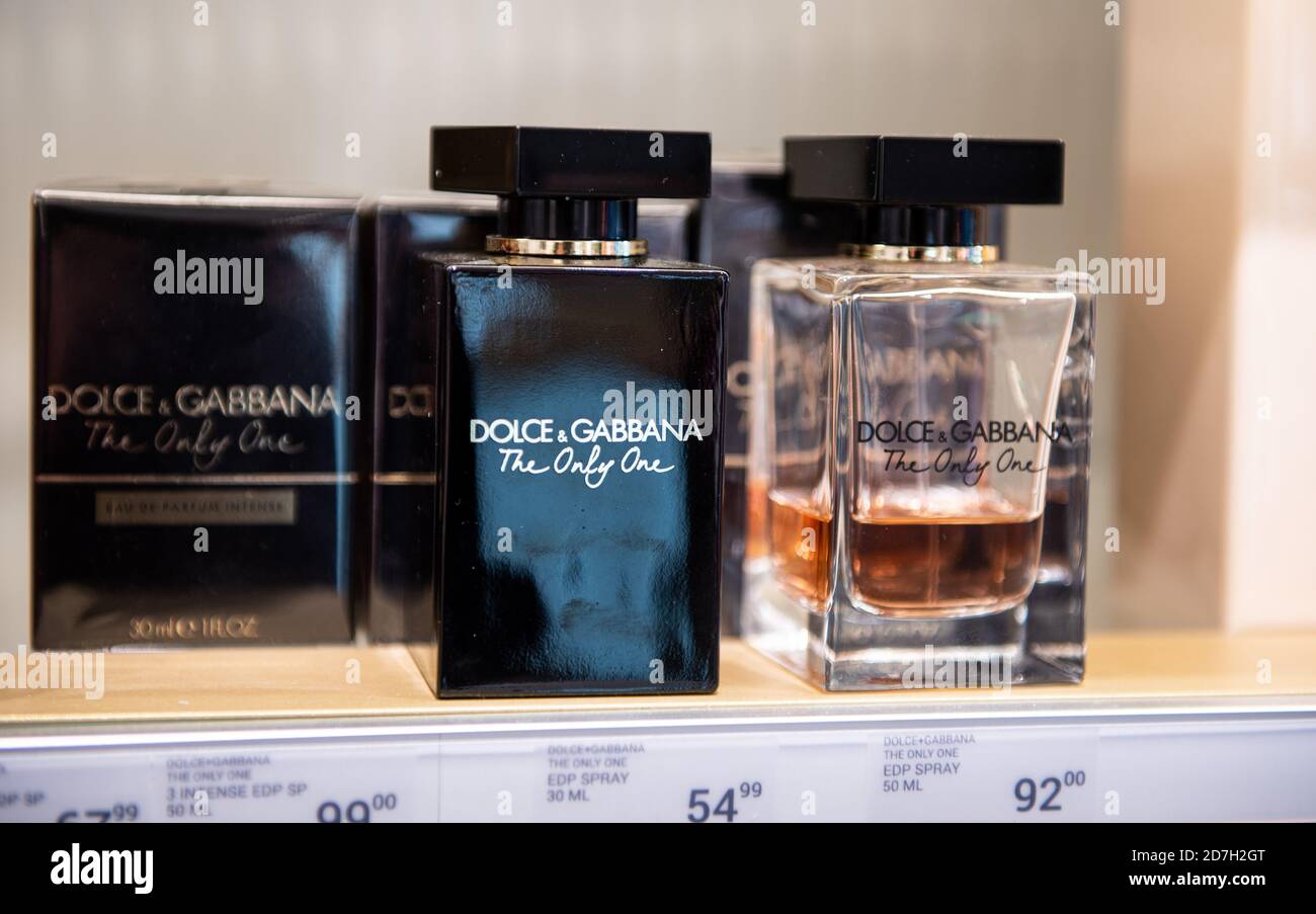 Hamburg, Germany. 22nd Oct, 2020. Dolce & Gabbana perfumes, recorded at a  Douglas store on Jungfernstieg. Credit: Daniel Reinhardt/dpa/Alamy Live  News Stock Photo - Alamy