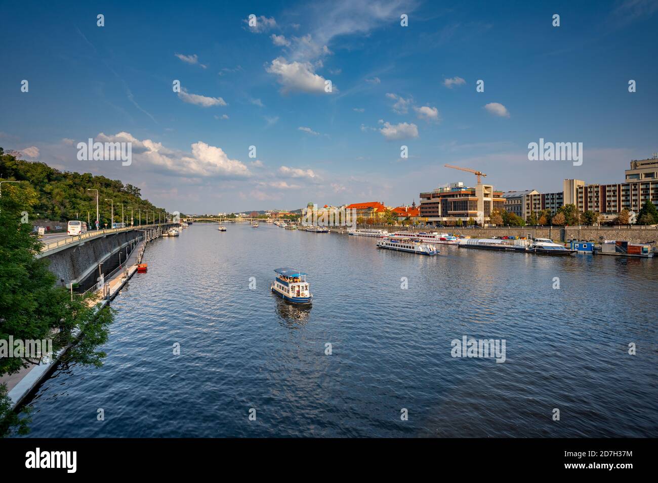 Vltava river in Prague, Czech Republic Stock Photo