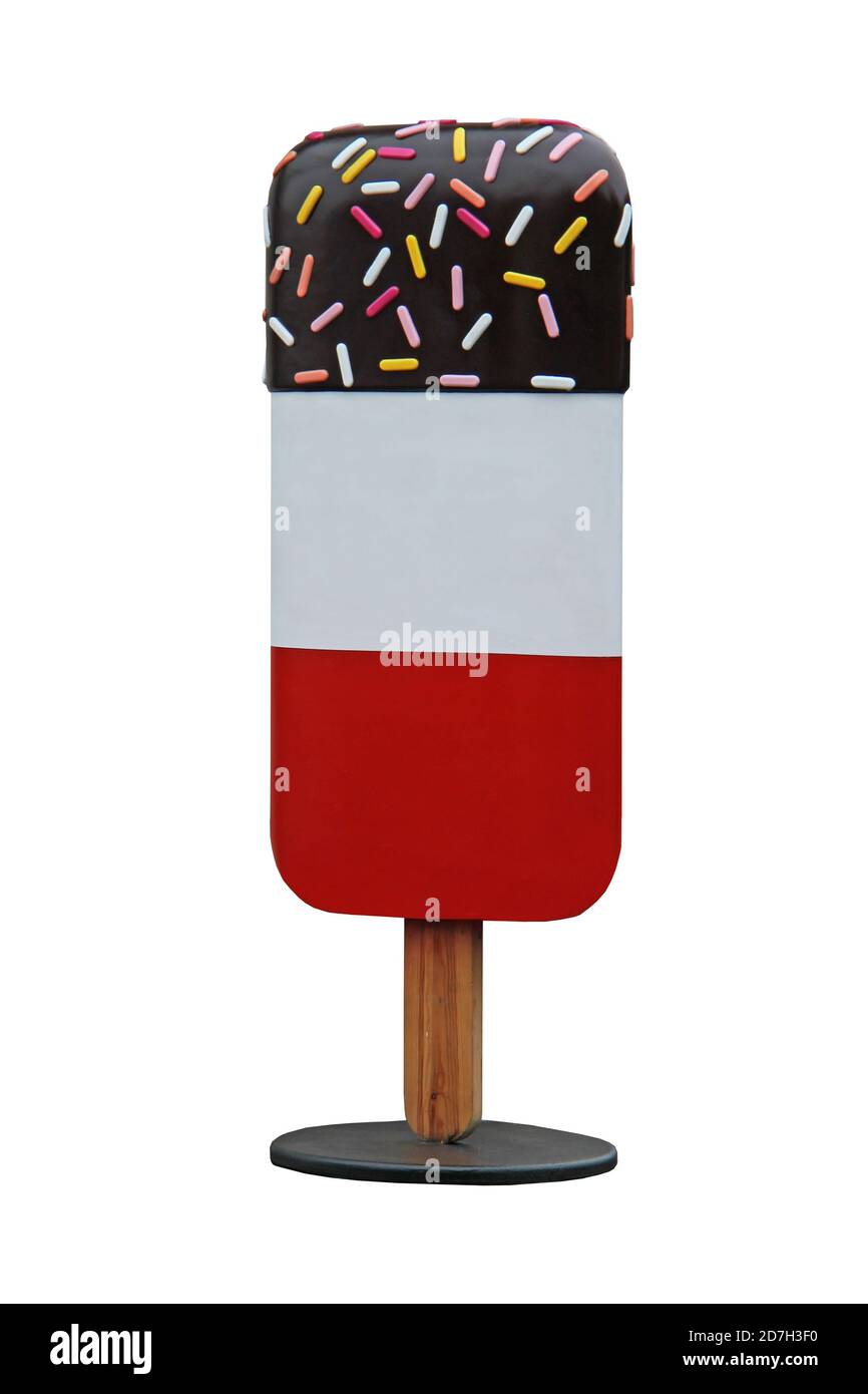 A Model of a Frozen Candy Ice Cream Lolly. Stock Photo