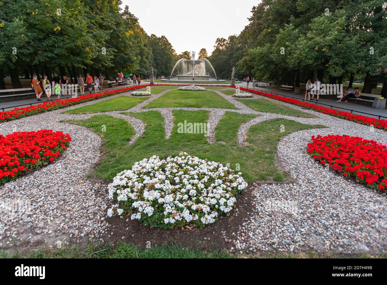 Saxon Garden in Warsaw, Poland Stock Photo
