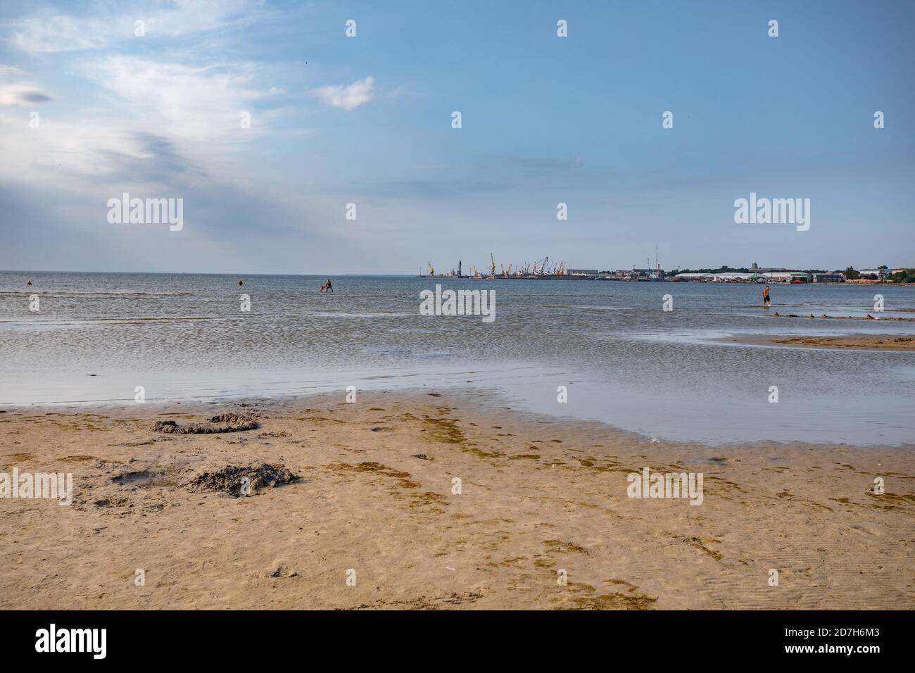 Public beach "Stroomi ranna koerte rand" in Tallinn, Estonia Stock ...