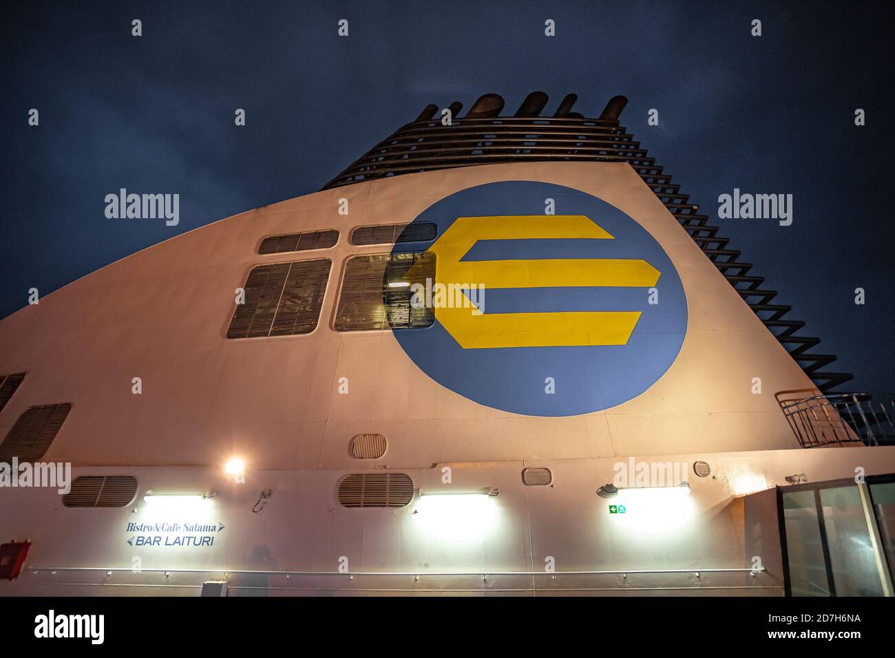 Eckero Line ferry from Estonia to Finland Stock Photo