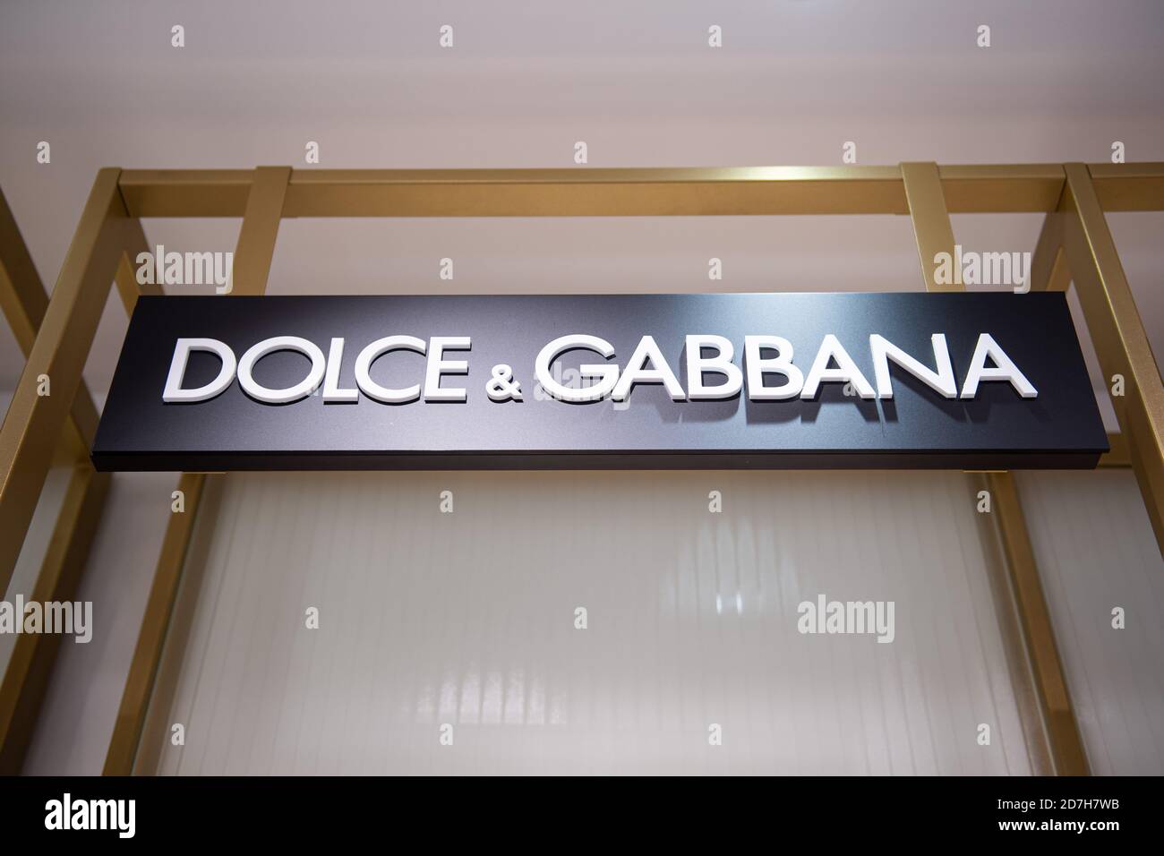 Hamburg, Germany. 22nd Oct, 2020. The Dolce & Gabbana brand logo, taken at  a Douglas store on Jungfernstieg. Credit: Daniel Reinhardt/dpa/Alamy Live  News Stock Photo - Alamy