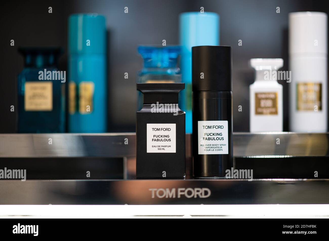 Hamburg, Germany. 22nd Oct, 2020. Perfume of the Tom Ford brand, recorded  in a Douglas store on Jungfernstieg Credit: Daniel Reinhardt/dpa/Alamy Live  News Stock Photo - Alamy
