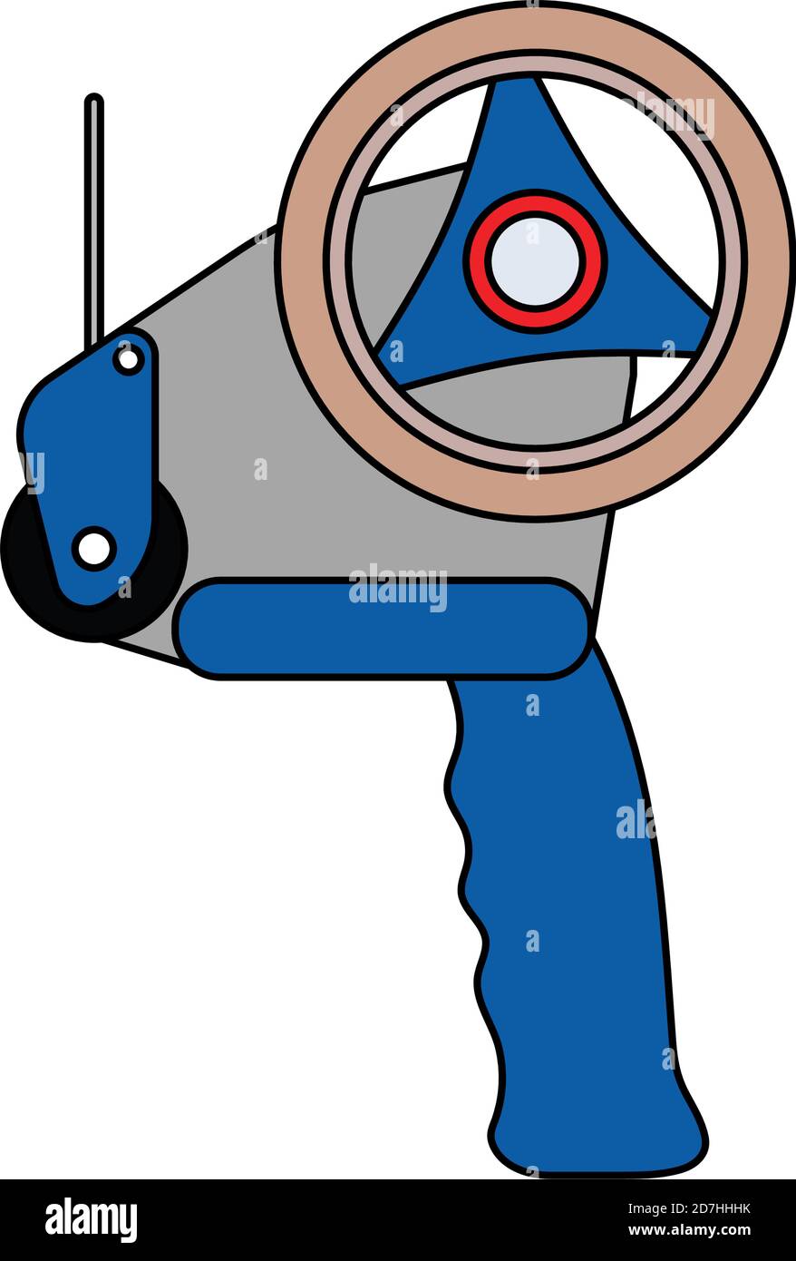 Scotch Tape Dispenser Icon. Editable Outline With Color Fill Design