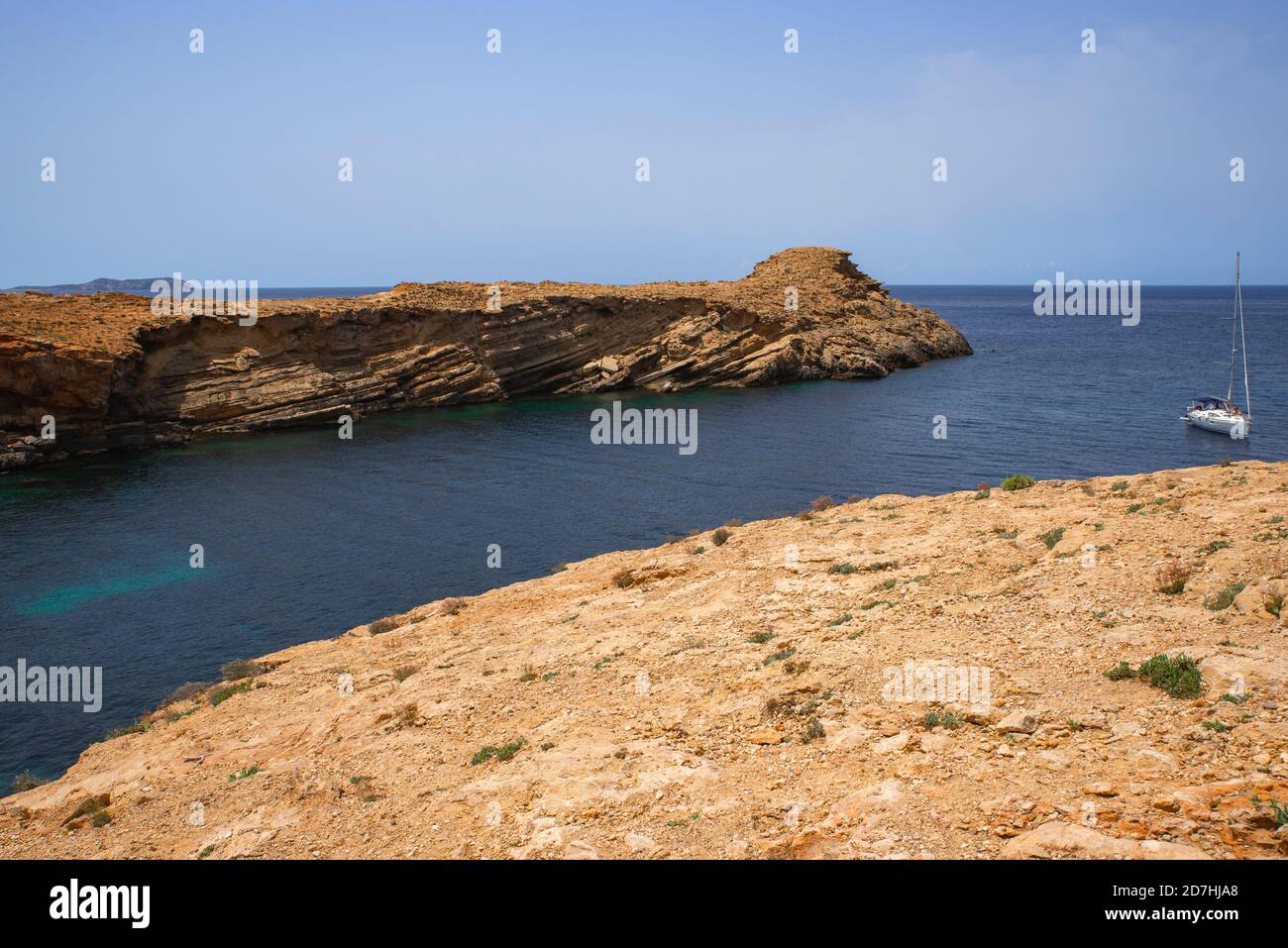 Natural Creek in Ibiza Island Baleari Stock Photo