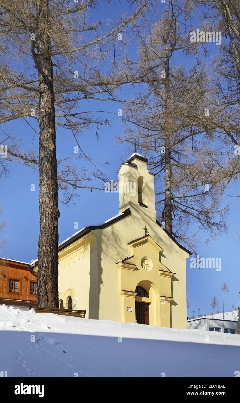 Chapel of St. Peter and Paul in Stary Smokovec. Slovakia Stock Photo