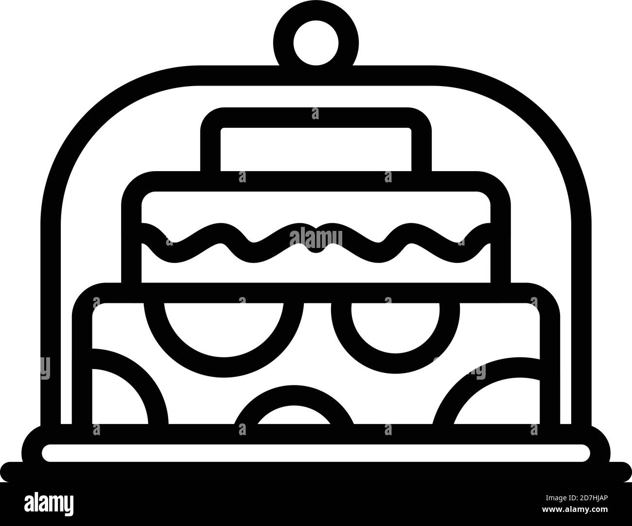 Cake icon. Outline cake vector icon for web design isolated on white ...
