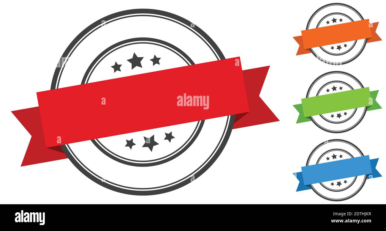 blank stamp. round band sign set. ribbon label Stock Vector Image & Art ...
