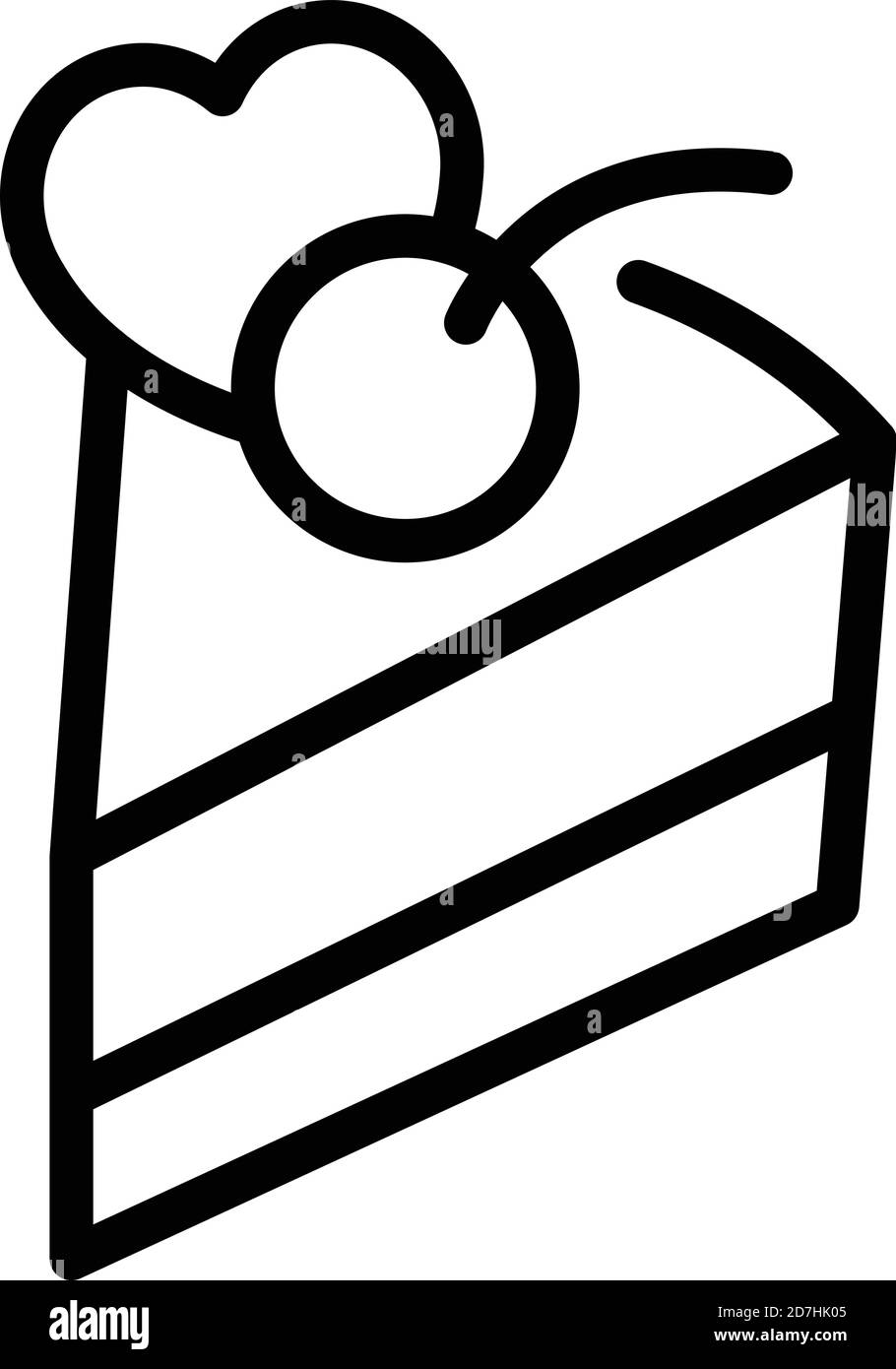 Cherry cake icon. Outline cherry cake vector icon for web design ...