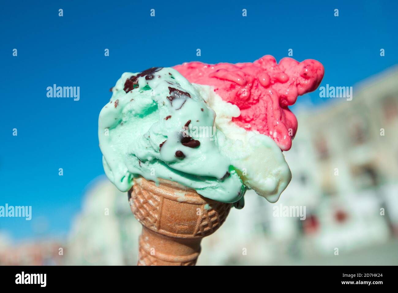 Ice cream cone, Bari, Puglia, Italy Stock Photo Alamy