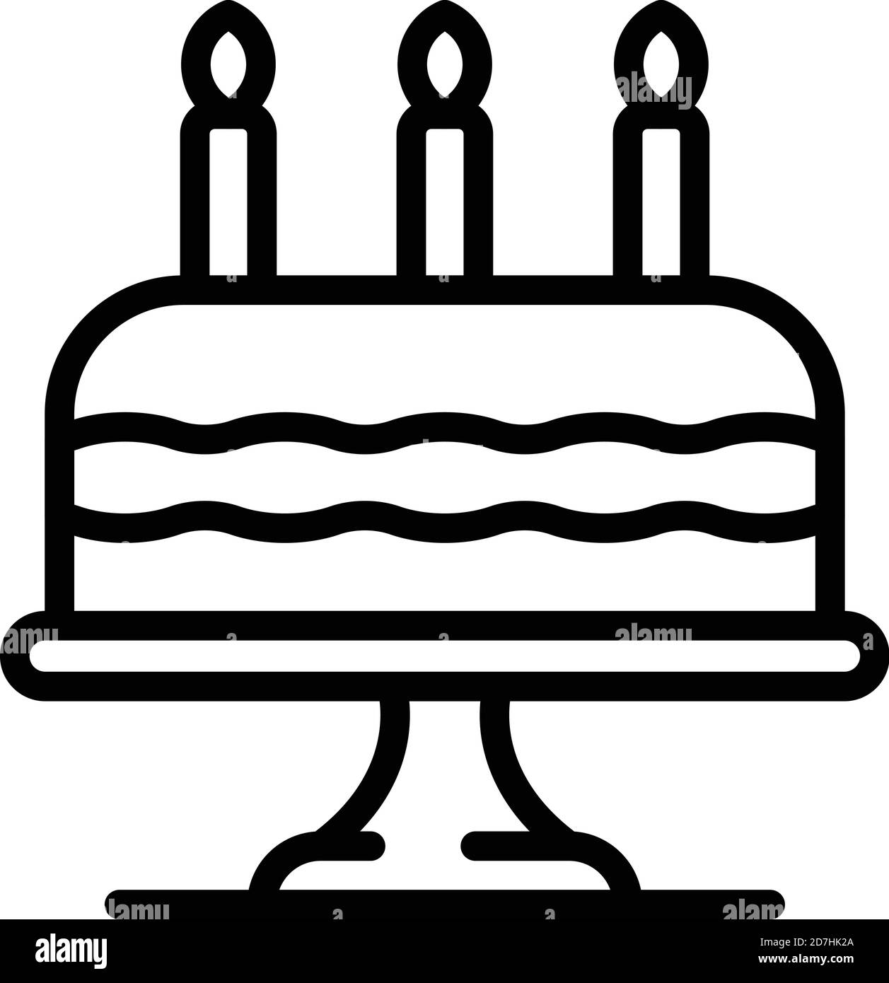 Kitchen made cake icon. Outline kitchen made cake vector icon for web ...