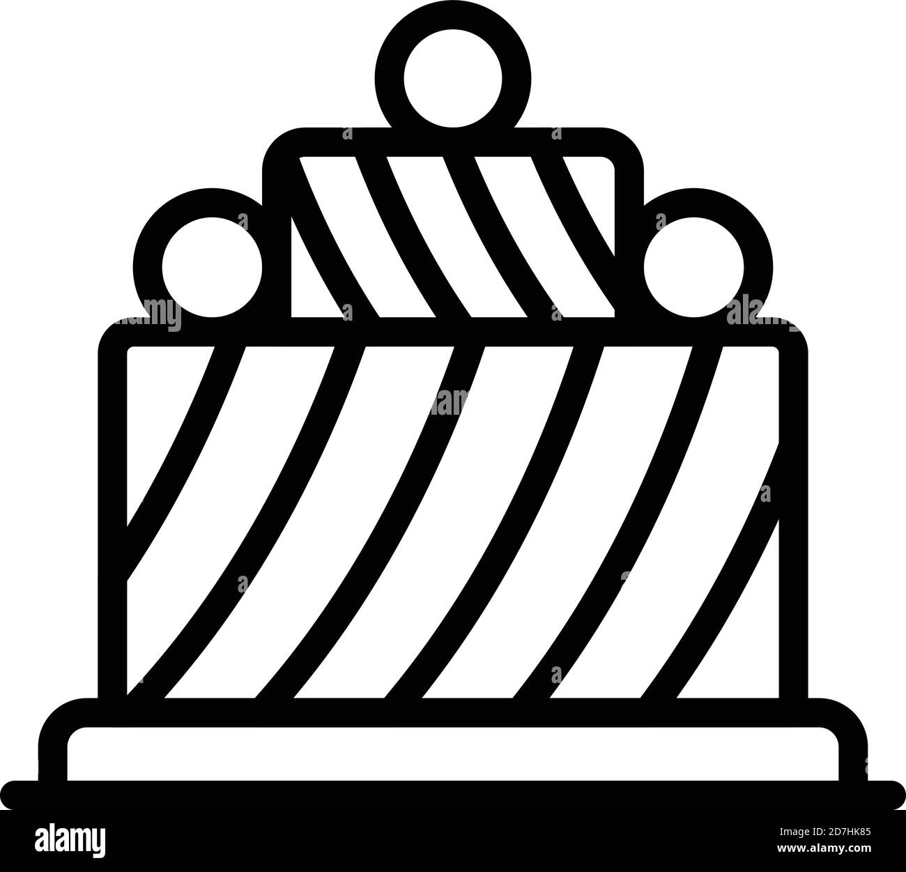 Sweet cake icon. Outline sweet cake vector icon for web design isolated ...