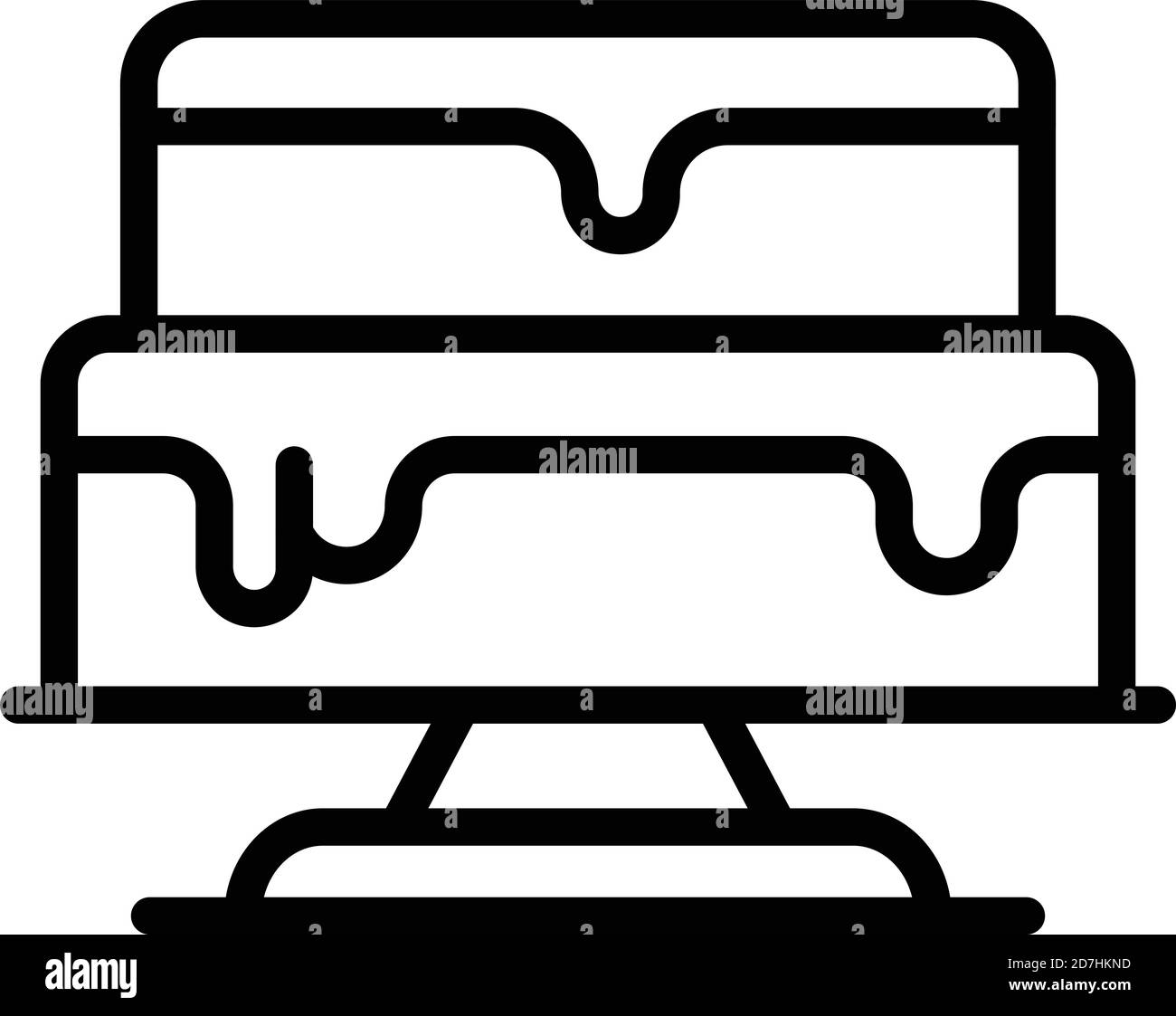 Celebrate cake icon. Outline celebrate cake vector icon for web design ...
