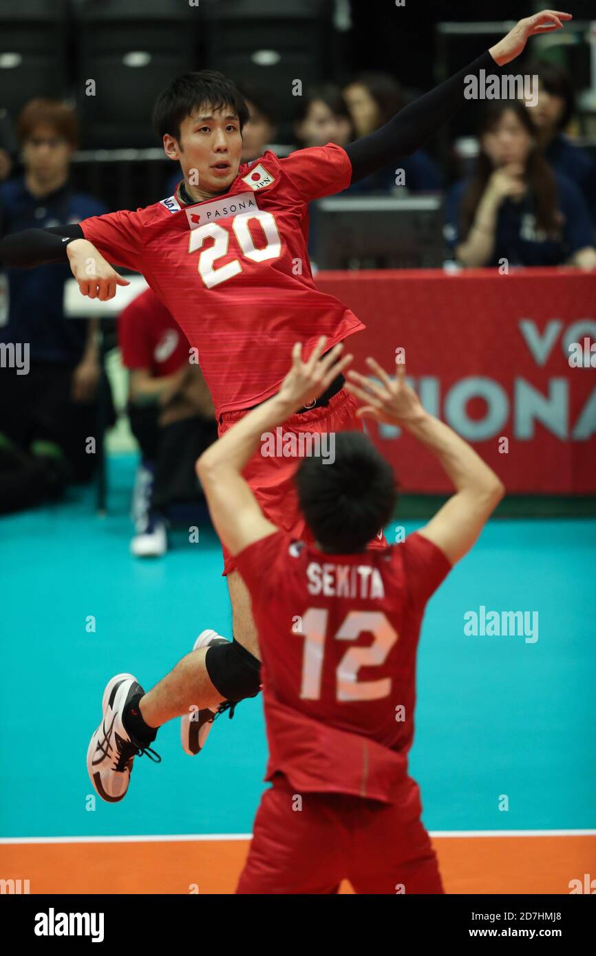 Taishi Onodera of Japan during the Volleyball International Friendly