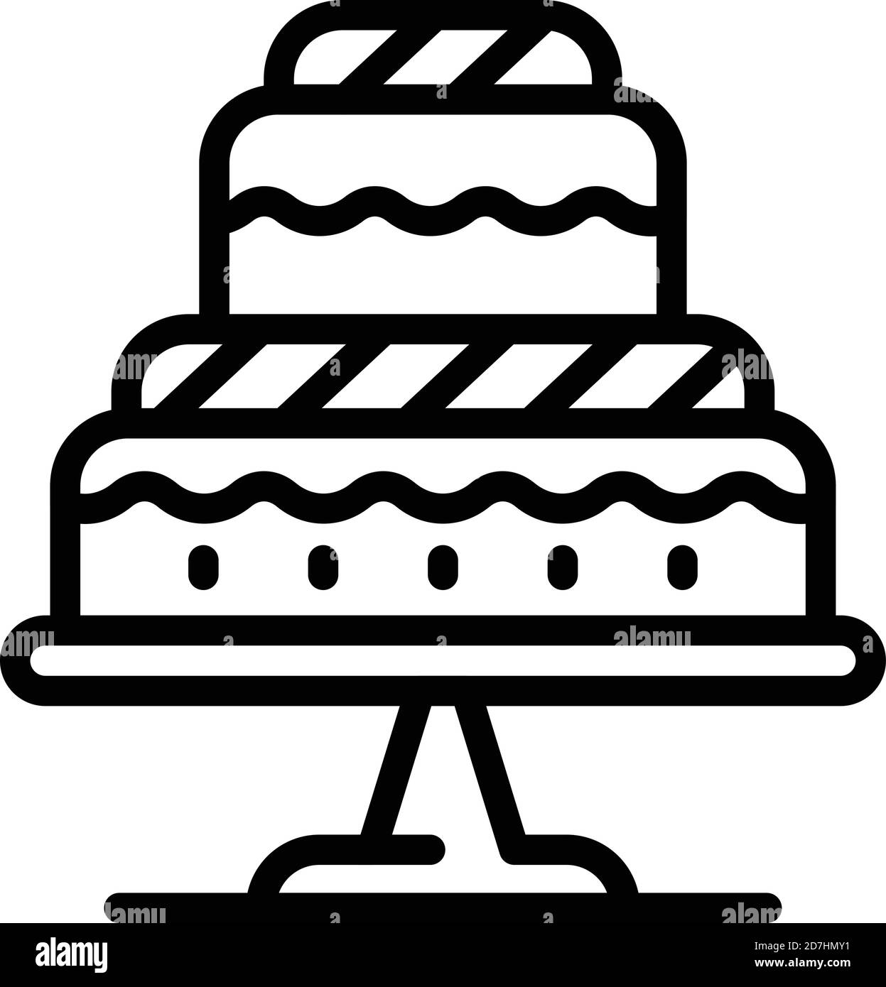 Birthday cake with candles icon. Outline birthday cake with candles vector  icon color flat isolated Stock Vector Image & Art - Alamy