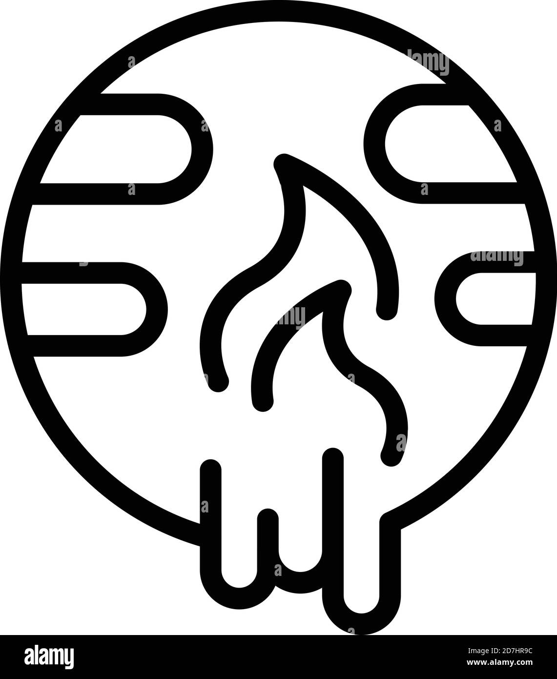 Global warming icon. Outline global warming vector icon for web design ...