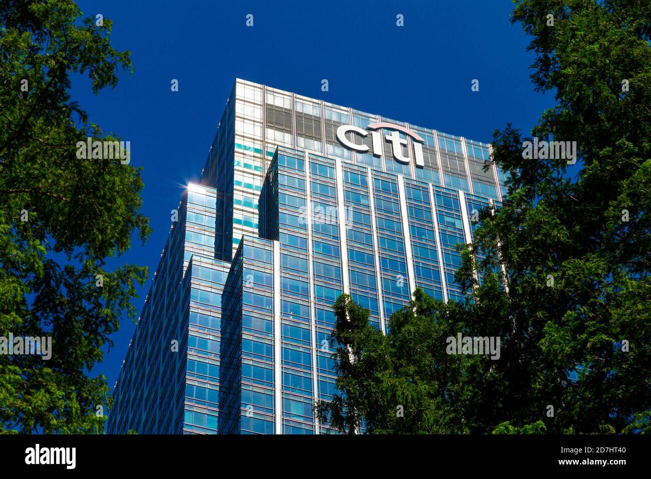 25 Canada Square - Citibank / Citigroup offices in Canary Wharf, London, UK Stock Photo
