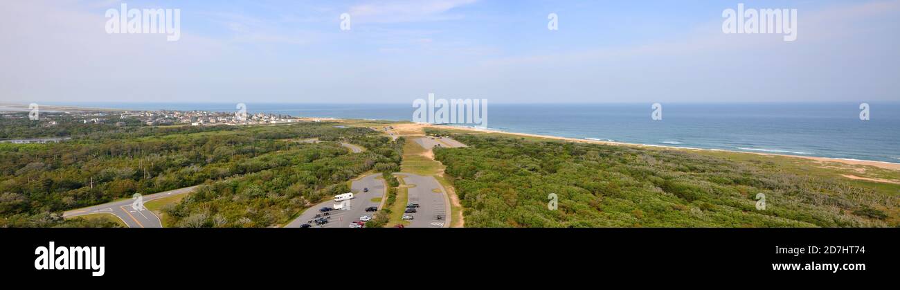 Aerial view of Cape Hatteras National Seashore from top of Cape ...