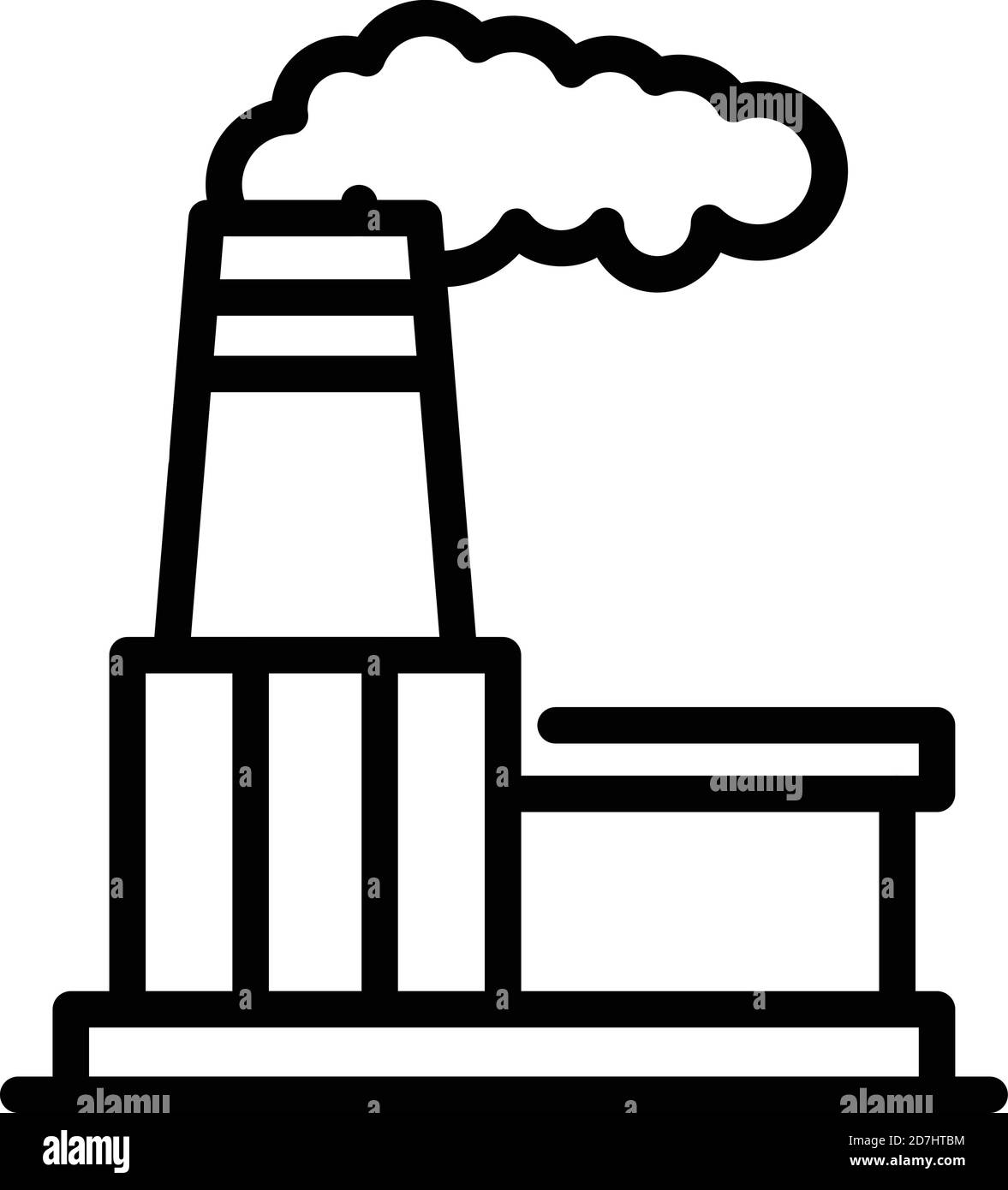 Industrial factory icon. Outline industrial factory vector icon for web ...