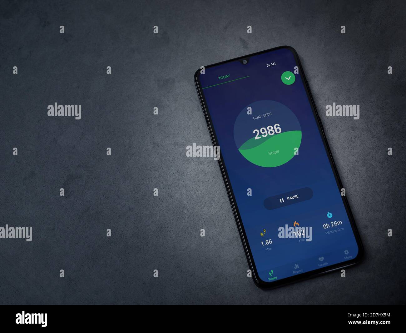 Lod, Israel July 8, 2020 Leap Fitness Step Counterapp launch screen