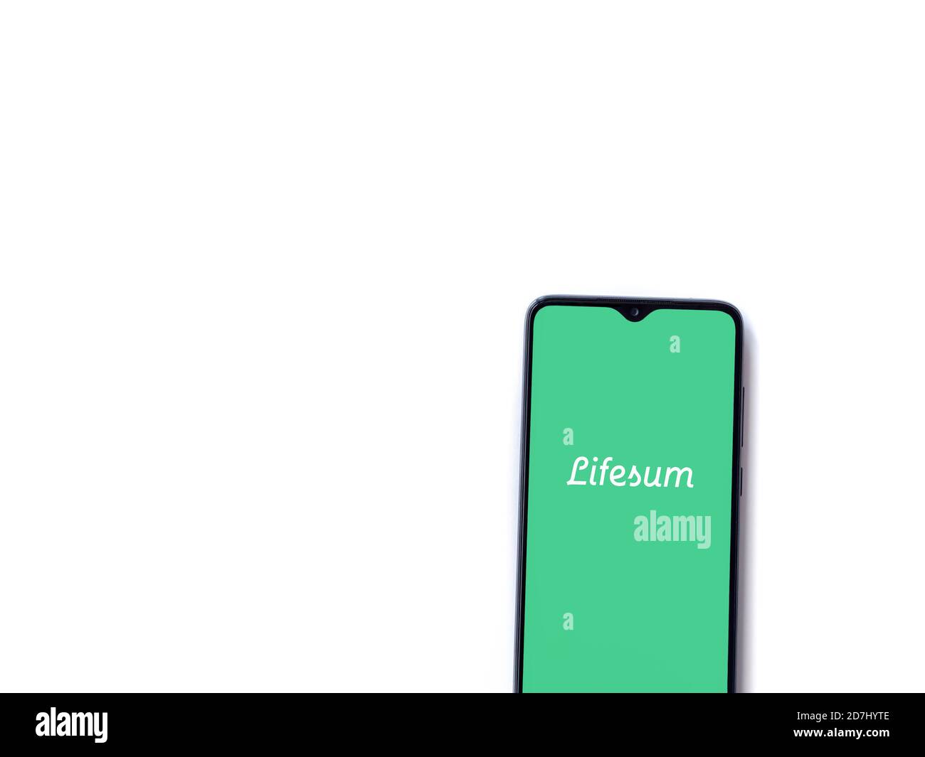 Lod, Israel July 8, 2020 Lifesum app launch screen with logo on the