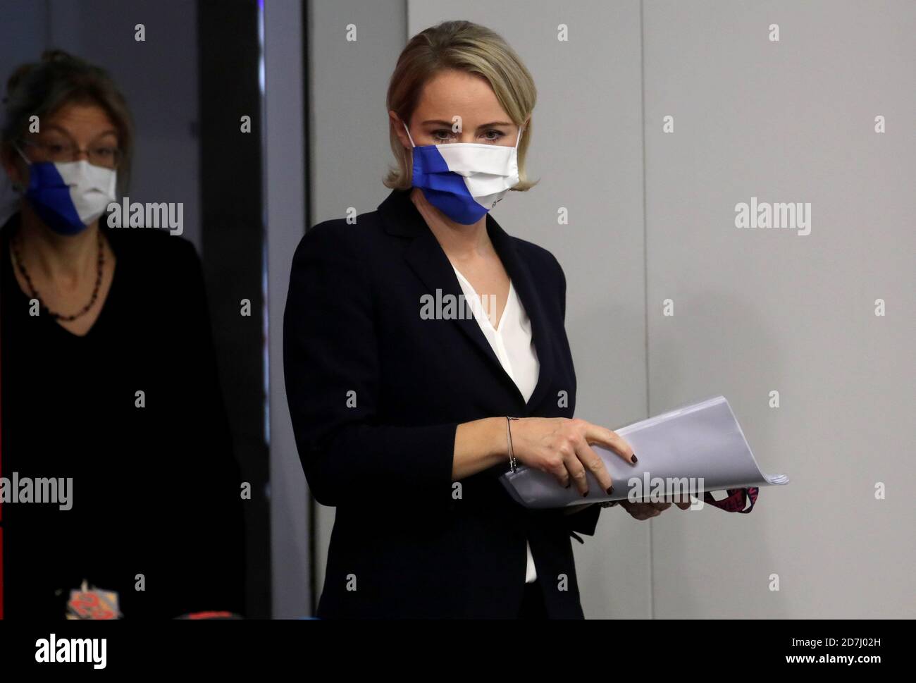 Zurich S Head Of The Department Of Health Natalie Rickli R And Cantonal Physician Christiane Meier Wear Protective Masks As They Arrive Ahead A News Conference As The Spread Of The Coronavirus Disease