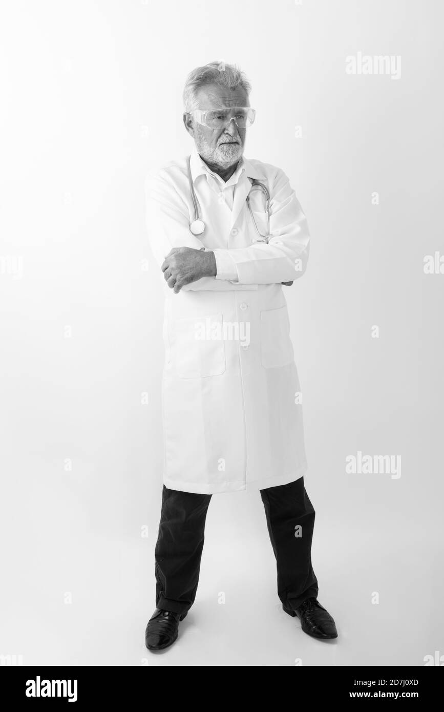 Portrait attractive senior doctor Black and White Stock Photos & Images ...