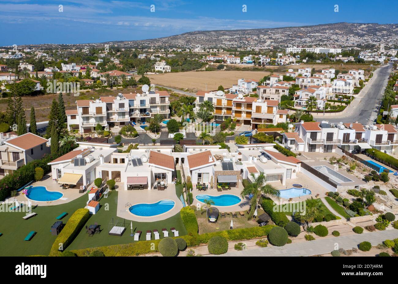 Seafront villas, Coral Bay, Cyprus Stock Photo Alamy