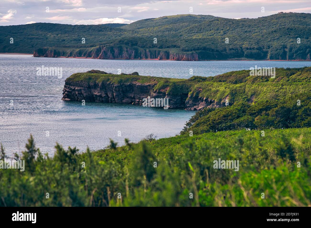 Scenic view of russky island at Vladivostok, Russia Stock Photo