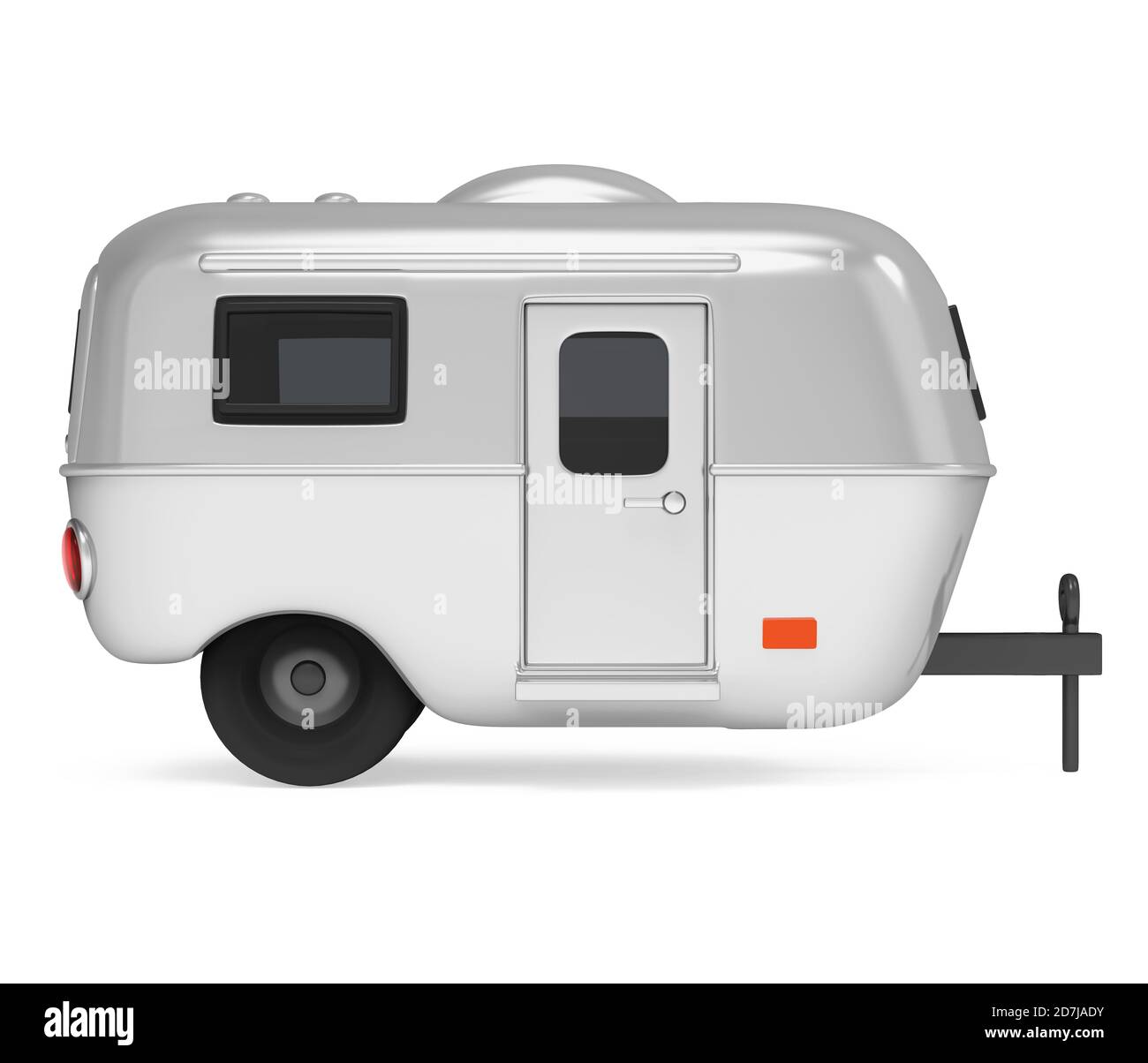 Vintage Camper Trailer Isolated Stock Photo - Alamy
