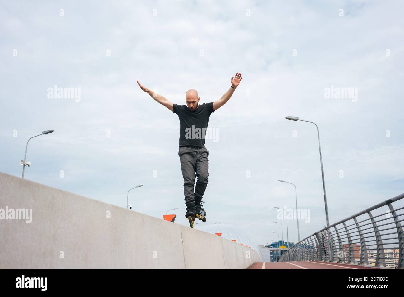 Inline skating railing hi-res stock photography and images - Alamy
