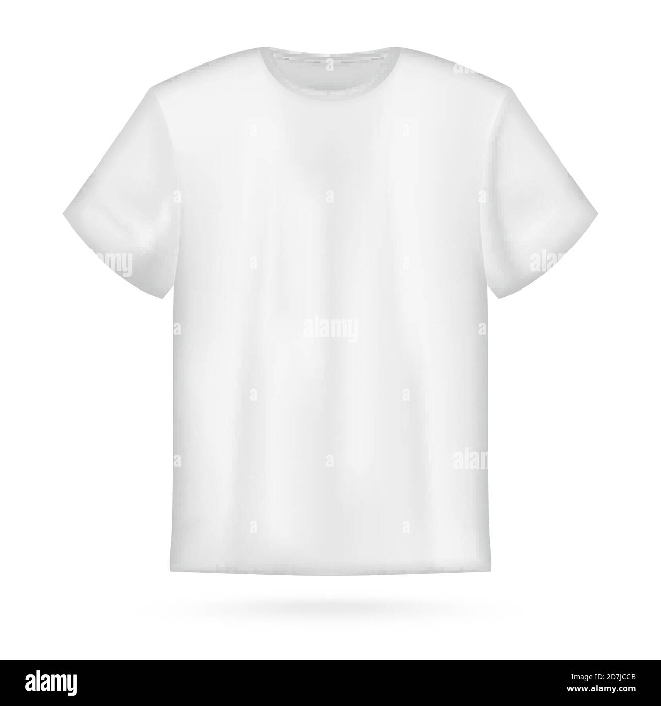 White vector men's t-shirt mockup. Stock Vector