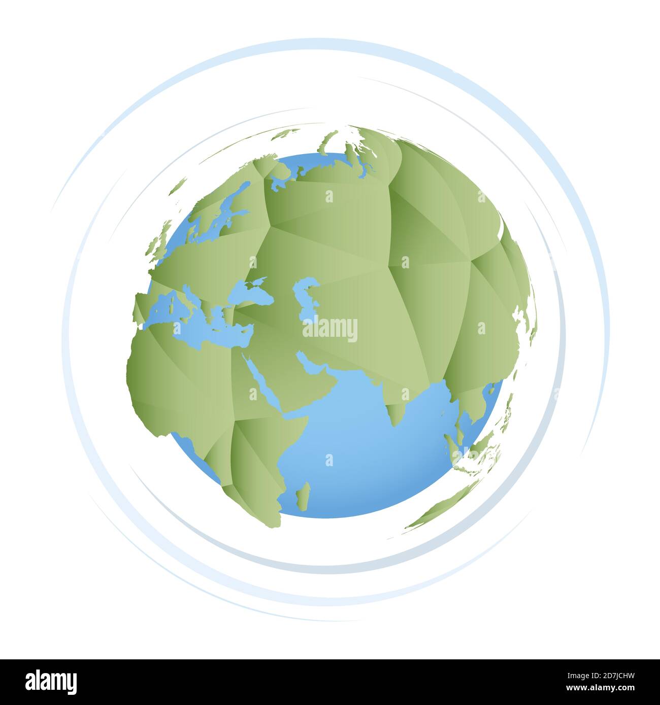 Green polygonal earth, vector icon of planet earth Stock Vector Image ...