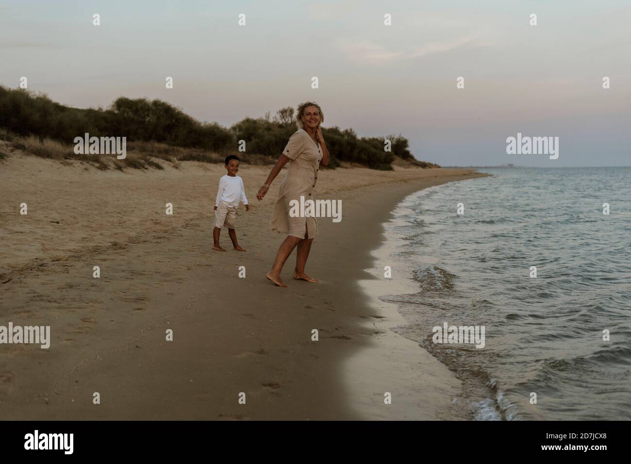 Grandmother grandson beach hi-res stock photography and images - Alamy