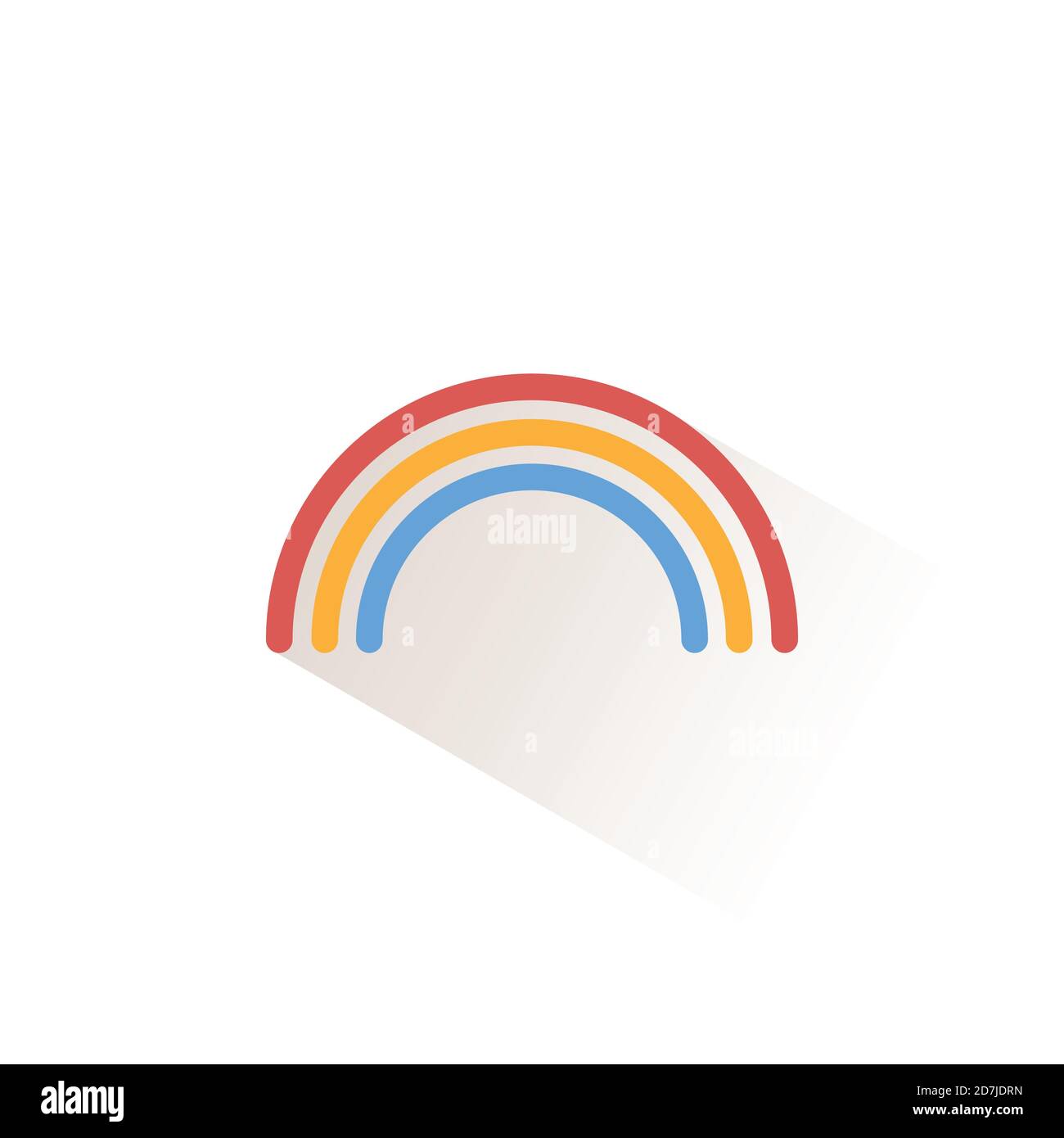 Rainbow. Isolated color icon. Weather glyph vector illustration Stock ...