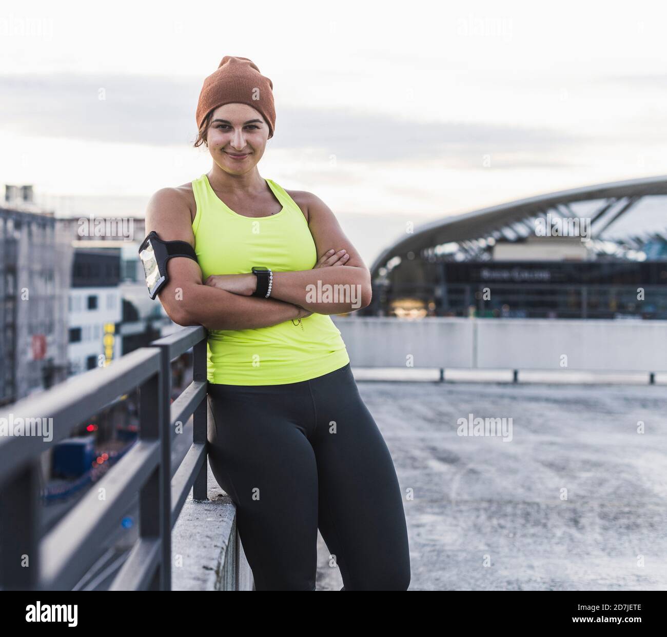 Chest Leaning Against Railing Athlete leaning on railing hi-res stock photography and images - Alamy