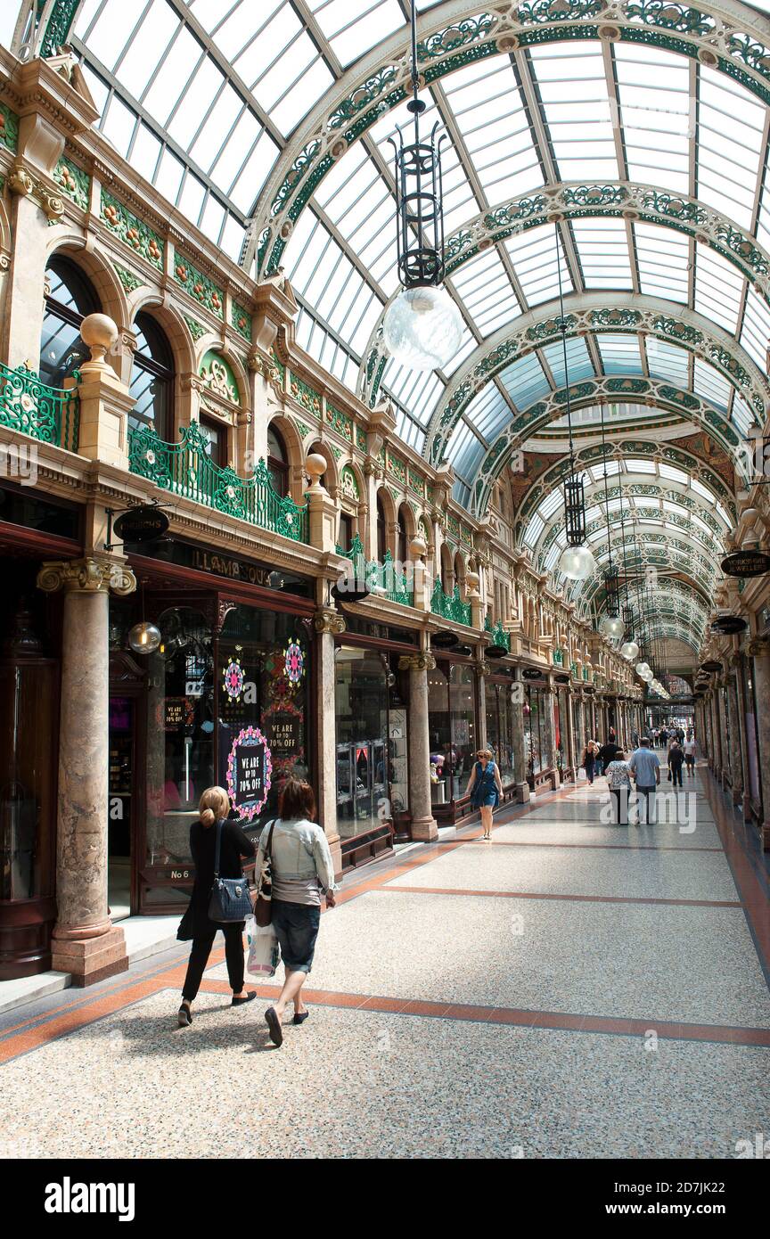 Shops in the County Arcade, Leeds city centre, West Yorkshire, England Stock Photo Alamy