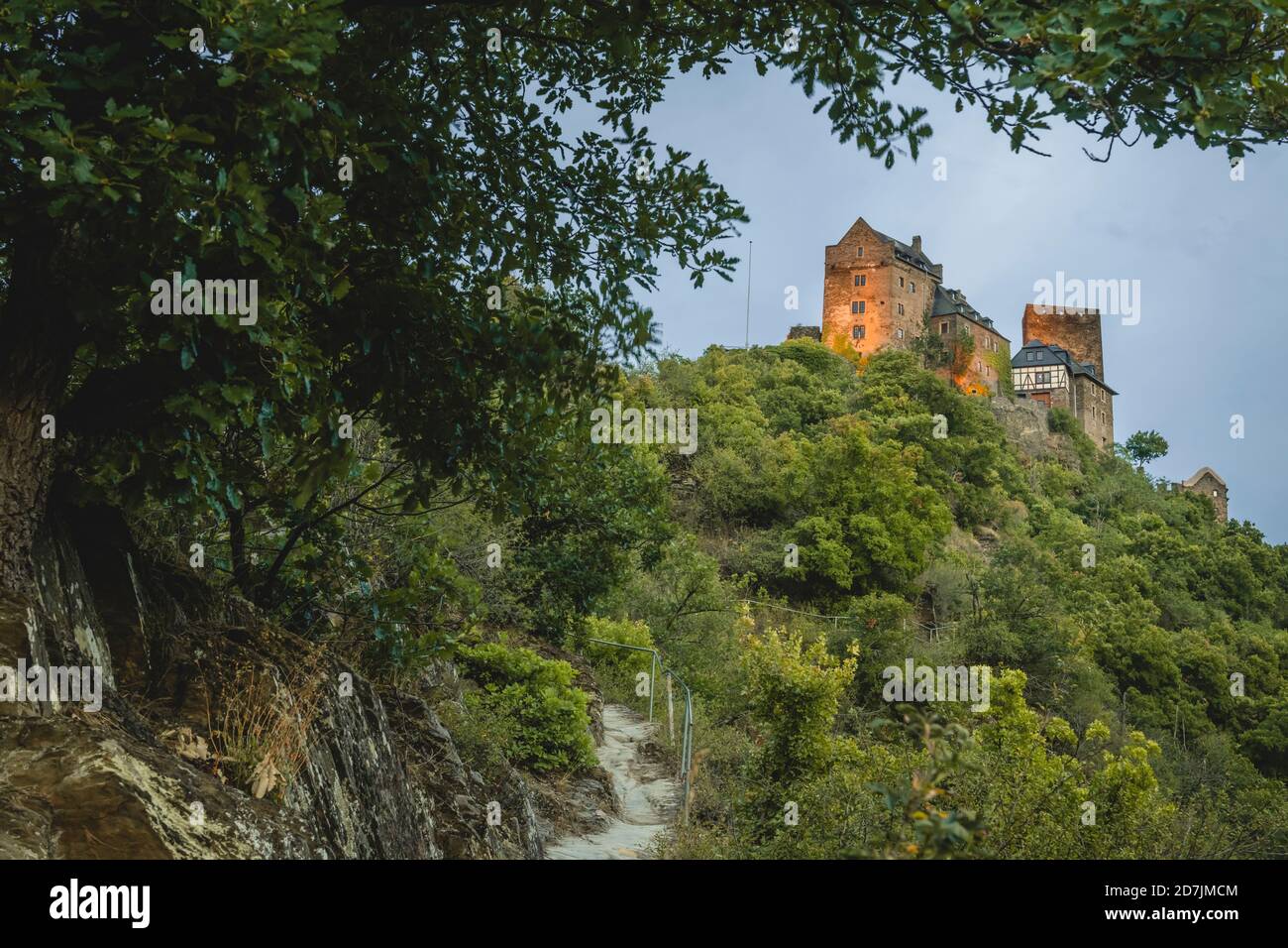 Medieval hill top castle hi-res stock photography and images - Alamy