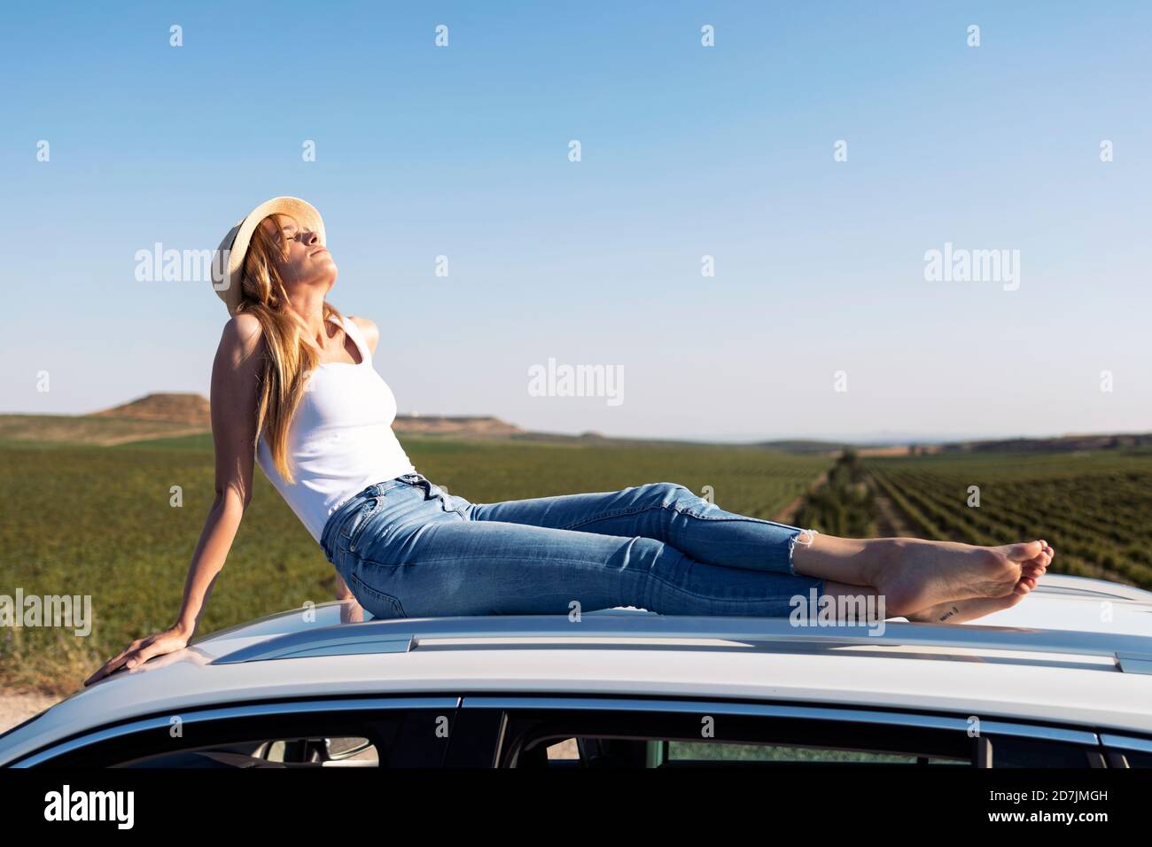 Sitting On Roof Of Car High Resolution Stock Photography and Images Alamy