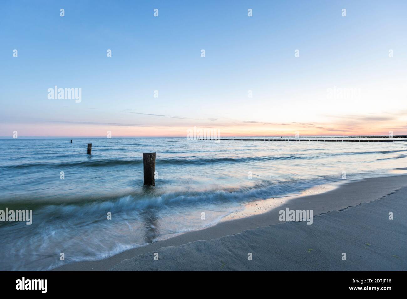 Baltic Sea beach at dawn Stock Photo