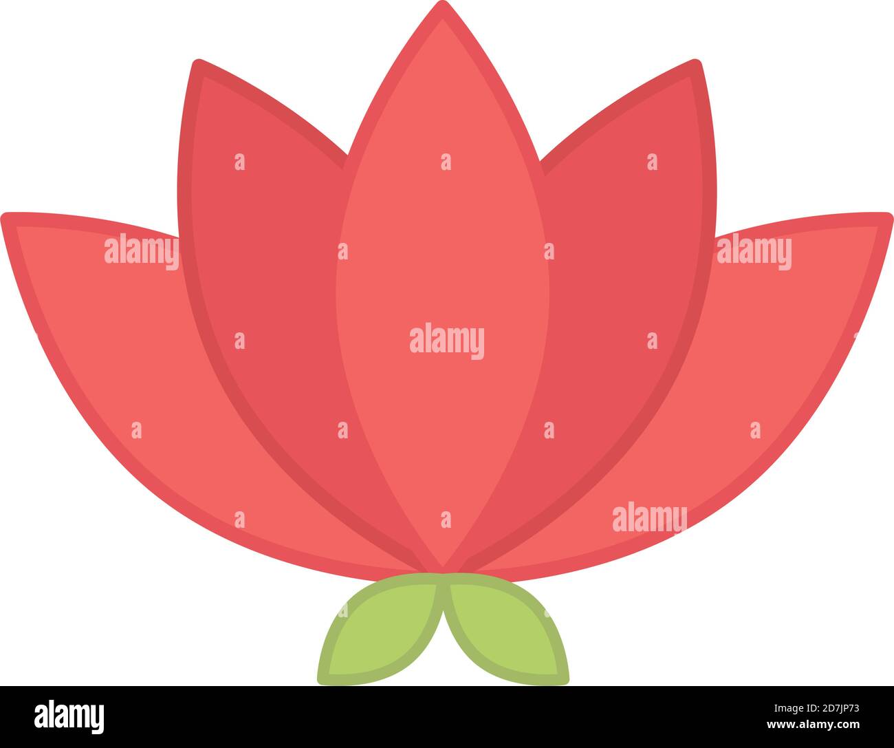 lotus flower oriental element decoration vector illustration color ...